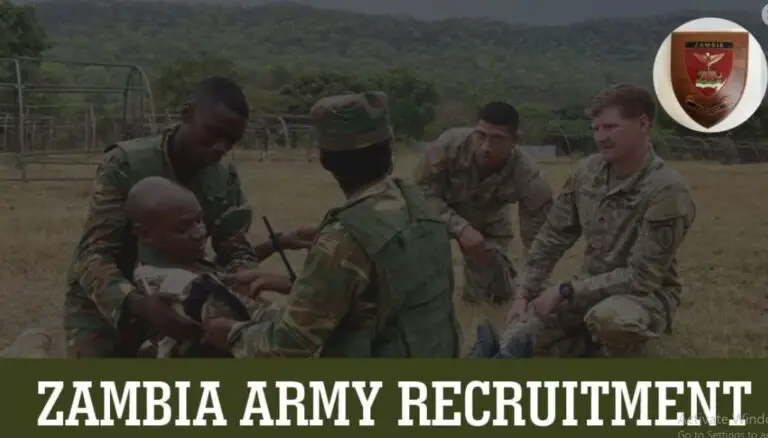 an application letter for zambia army